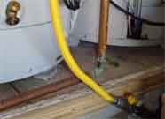 hot water leak